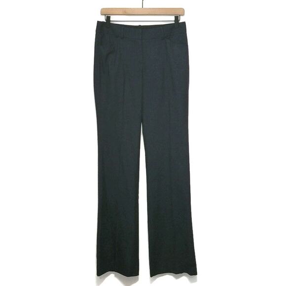 Theory Wool Blend Mid Rise Slim Bootcut Navy Blue Trouser Pant Size 4 - Picture 15 of 16